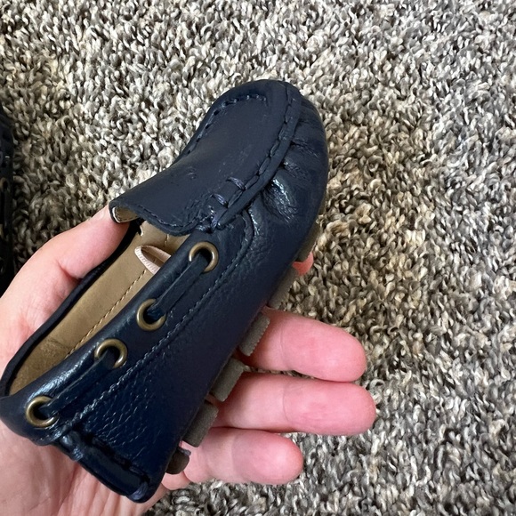 Janie And Jack Leather Driving Shoe Connor Navy Baby/Toddler Size 4 - Picture 10 of 15